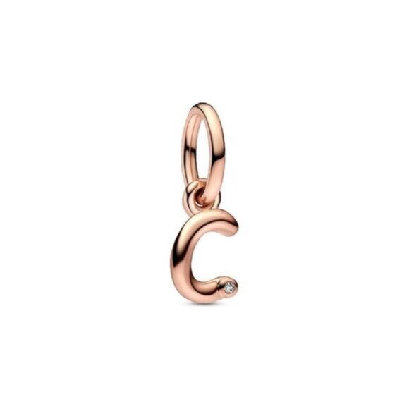 Pandora Moments 14K Rose Gold Plated Cz Dangle Charm - Picture 1 of 3